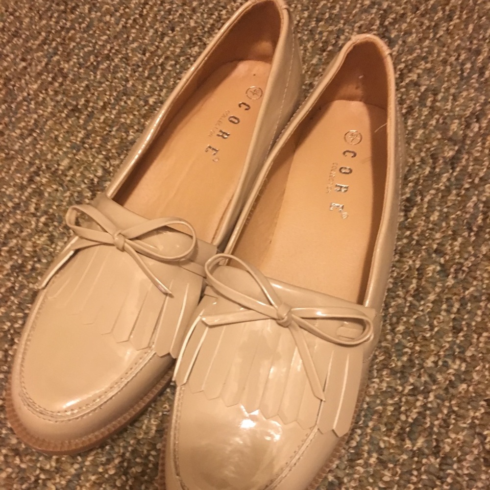 Cream loafers